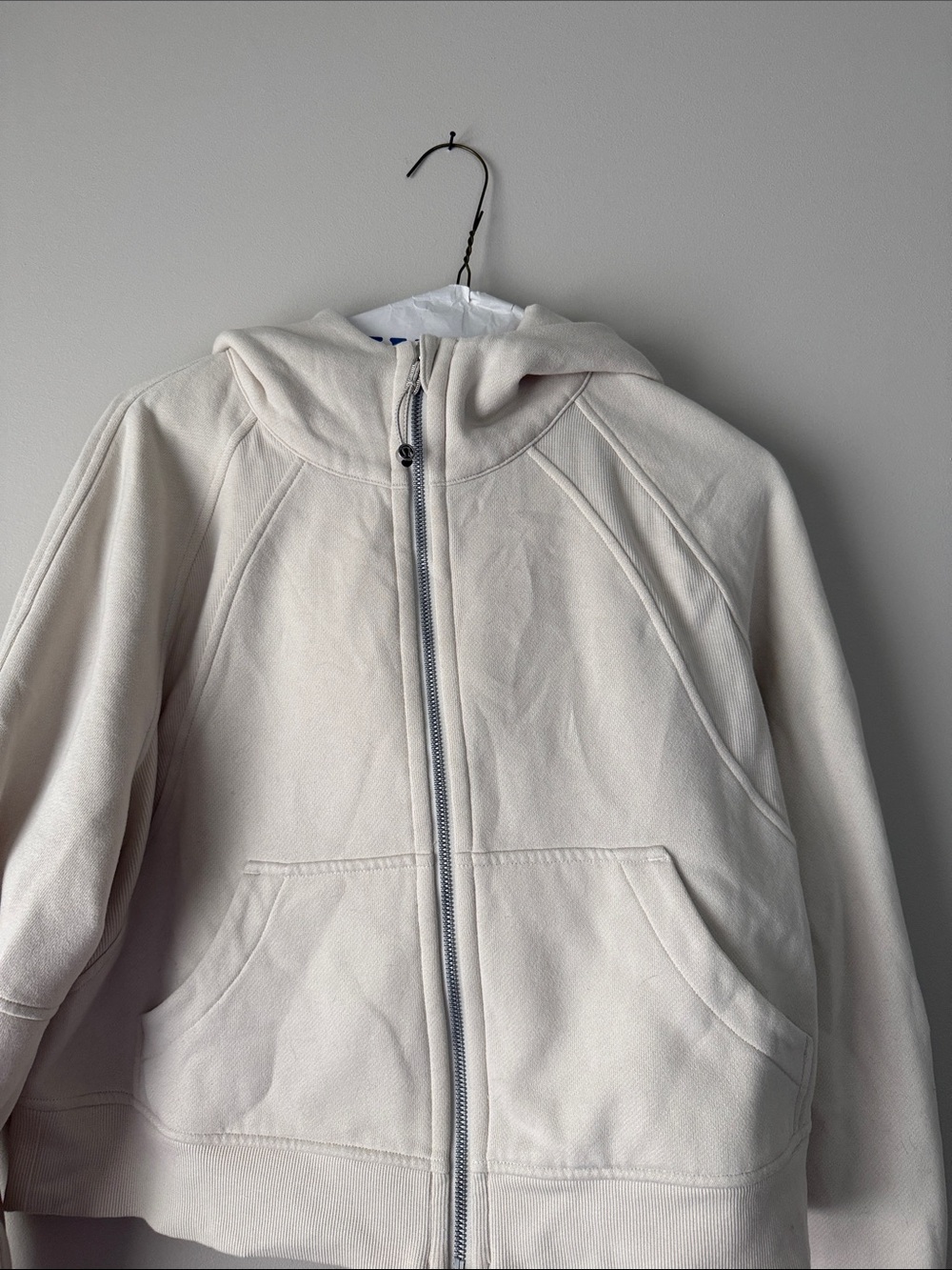 Lululemon Cream Zip-Up Hoodie Jacket XS/S